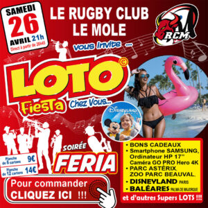 LE RUGBY CLUB LE MOLE - SAMEDI 26 AVRIL