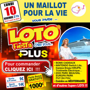 UN MAILLOT POUR LA VIE - LUNDI 10 NOVEMBRE