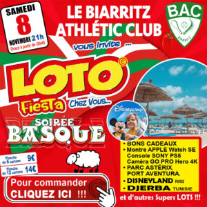 BIARRITZ ATHLÉTIC CLUB - SAMEDI 08 NOVEMBRE