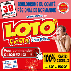 BOULODROME DU COMITE REGIONAL DE NORMANDIE - JEUDI 30 OCTOBRE