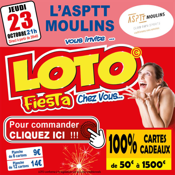 ASPTT MOULINS - JEUDI 23 OCTOBRE