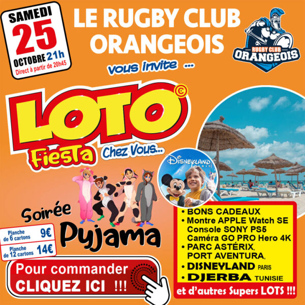 RUGBY CLUB ORANGEOIS - SAMEDI 25 OCTOBRE