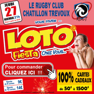 RUGBY CLUB CHATILLON TREVOUX - JEUDI 27 NOVEMBRE