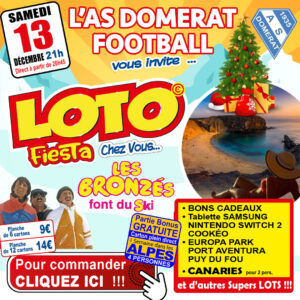 AS DOMERAT FOOTBALL - SAMEDI 13 DÉCEMBRE