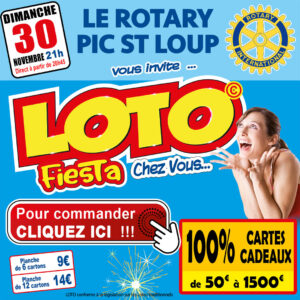 ROTARY PIC SAINT-LOUP  - DIMANCHE 30 NOVEMBRE