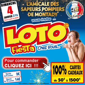 AMICALE DES SAPEURS POMPIERS DE MONTADY - DIMANCHE 04 JANVIER