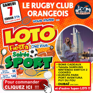RUGBY CLUB ORANGEOIS - SAMEDI 7 février