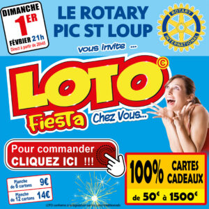 ROTARY PIC SAINT-LOUP - DIMANCHE 1er FÉVRIER