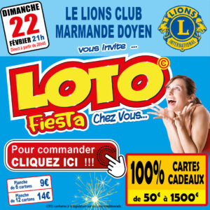 LIONS CLUB MARMANDE DOYEN - DIMANCHE 22 FÉVRIER