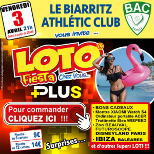 BIARRITZ ATHLÉTIC CLUB - VENDREDI 3 AVRIL