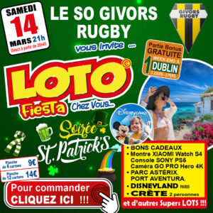 SO GIVORS RUGBY - SAMEDI 14 MARS