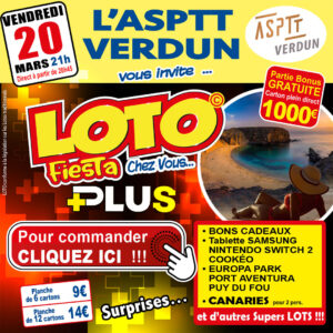 ASPTT VERDUN - VENDREDI 20 MARS