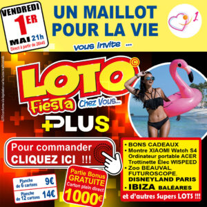 1 MAILLOT POUR LA VIE - VENDREDI 1er MAI