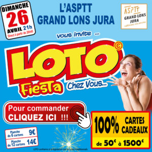 ASPTT GRAND LONS JURA - DIMANCHE 26 AVRIL