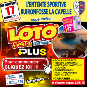 ENTENTE SPORTIVE BUIRONFOSSE LA CAPELLE - VENDREDI 17 AVRIL