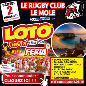 RUGBY CLUB LE MOLE - SAMEDI 2 MAI