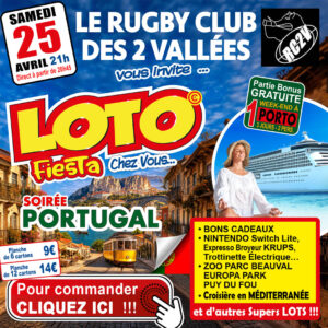 RUGBY CLUB DES 2 VALLÉES - SAMEDI 25 AVRIL