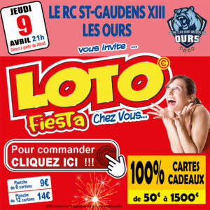 RC SAINT-GAUDENS XIII - JEUDI 9 AVRIL