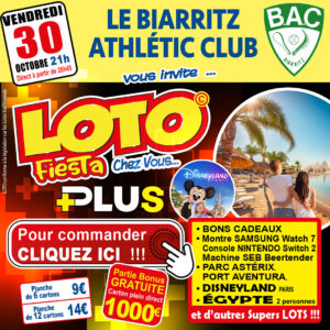 BIARRITZ ATHLETIC CLUB - VENDREDI 30 OCTOBRE