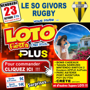SO GIVORS RUGBY - VENDREDI 23 OCTOBRE