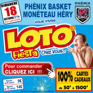 PHÉNIX BASKET MONÉTEAU HÉRY - DIMANCHE 18 OCTOBRE