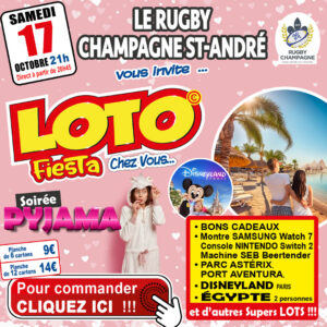 RUGBY CHAMPAGNE SAINT-ANDRÉ - SAMEDI 17 OCTOBRE